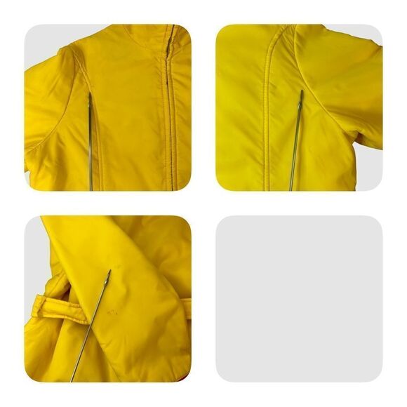 ASPEN Vintage 80’s Bright Yellow Ski Winter Jacket Size Large - Picture 16 of 16